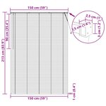 vidaXL Store Vénitien Réglable Gris Argenté 213 x 150 cm PVC