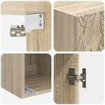 vidaXL Armoire Murale Chêne Sonoma 33 x 34 5 x 90 cm Bois d'ingénierie