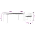 vidaXL Ensemble de salle à manger pour jardin 7 pc Marron