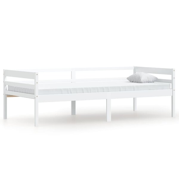 vidaXL Cadre de lit blanc bois de pin massif 90x200 cm