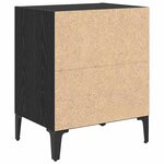 vidaXL Cabinet de chevet 2 Pièces Chêne noir 40 x 30 x 50 cm