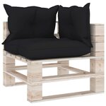 Vidaxl salon de jardin palette 7 pièces avec coussins bois de pin