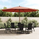 vidaXL Parasol de jardin avec mât en bois terre cuite 400x273 cm