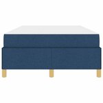 vidaXL Lit à ressorts avec matelas Bleu et Blanc 120 x 200 cm tissu