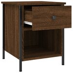 vidaXL Tables de chevet 2Pièces chêne marron 40x42x50cm bois d'ingénierie