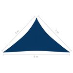 vidaXL Voile de parasol Tissu Oxford triangulaire 5x5x6 m Bleu