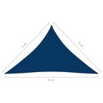 vidaXL Voile de parasol Tissu Oxford triangulaire 5x5x6 m Bleu
