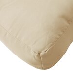 vidaXL Coussins de palette lot de 3 beige tissu