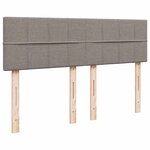 vidaXL Lit ottoman avec matelas et LED taupe 140x190 cm tissu