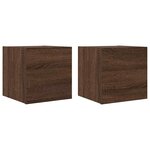 vidaXL Meubles TV muraux 2 Pièces Chêne marron 30 5x30x30 cm
