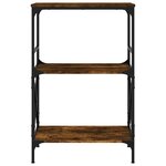 vidaXL Bibliothèque à 3 niveaux chêne fumé 59x35x90 5 cm