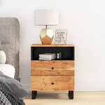 vidaXL Table de chevet 50x33x62cm Bois d'acacia solide et d'ingénierie