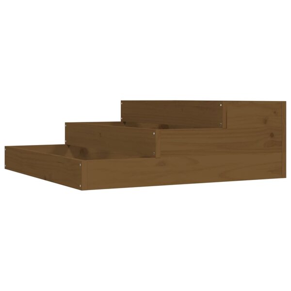 vidaXL Jardinière Marron miel 78x78x27 cm Bois massif de pin