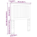 vidaXL Tête de lit Chêne artisanal 75 cm Bois d'ingénierie