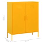 vidaXL Armoire de rangement Jaune moutarde 80x35x101 5 cm Acier