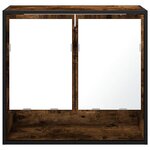 vidaXL Armoire à miroir de salle de bain chêne fumé bois d’ingénierie