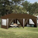 vidaXL Tente de fête pop-up 575 x 288 x 245 cm Taupe