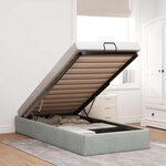vidaXL Cadre de lit ottoman sans matelas gris clair 90x190 cm velours