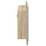 vidaXL Armoire à miroir à LED de bain Chêne sonoma 60x12x45 Acrylique