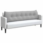 vidaXL Coussin de Dos Gris nuage 180 x 24 x 50 cm tissu