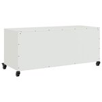 vidaXL Meuble TV blanc 100 5x39x43 5 cm acier