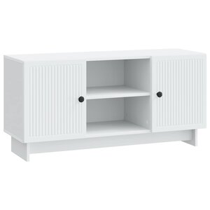 vidaXL Meuble TV 102 x 34 5 x 50 cm Blanc Bois d'ingénierie