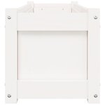 vidaXL Jardinière blanc 90x31x31 cm bois massif de pin