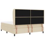 Lit à ressorts vidaXL avec matelas Crème 180x200 cm en tissu