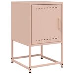 vidaXL Table de chevet rose 36x39x60 5 cm acier