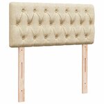 vidaXL Sommier à lattes de lit avec matelas Crème 80x200 cm Tissu