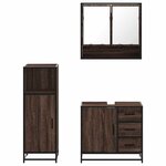 vidaXL Ensemble de meubles de salle de bain 3 Pièces Chêne marron