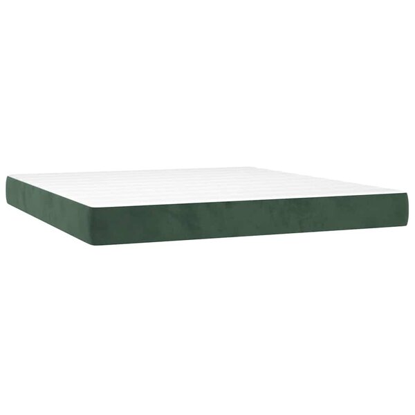 vidaXL Matelas de lit à ressorts ensachés fermeté moyenne 160x210x20 cm velours