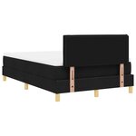 vidaXL Lit à ressort avec matelas et LED Noir 120x190 cm Tissu