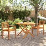 vidaXL Chaises de jardin lot de 2 59x55x85 cm bois massif d'acacia