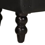 vidaXL Fauteuil Noir Cuir de chèvre véritable