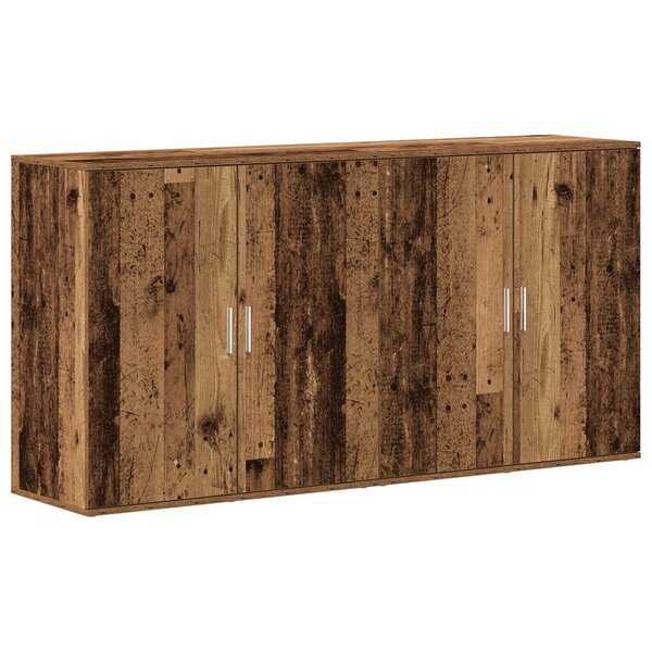 vidaXL Buffet 2 Pièces Bois ancien 79 x 38 x 80 cm Bois d'ingénierie