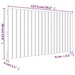 vidaXL Tête de lit murale 127 5x3x60 cm Bois massif de pin