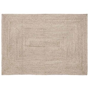 vidaXL Tapis de surface Naturel et Blanc 120 x 170 cm Jute