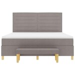 vidaXL Lit à ressorts avec tête de lit Taupe 180 x 200 cm tissu