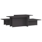 Vidaxl tables basses 2 pièces gris 111 5x50x33 cm bois d'ingénierie