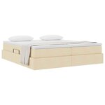 vidaXL Lit avec rangement et matelas Crème 180 x 200 cm Polyester