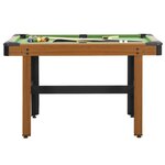 vidaXL Table de billard 4 pieds 122x61x76 cm Marron