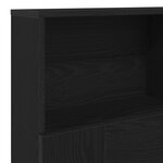 vidaXL Cabinet de tête en chêne noir   120x19x103 5 cm  bois d'ingénierie