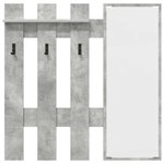 vidaXL Porte-manteau mural Montage mural Gris Béton 100 x 10 x 100 cm