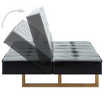 vidaXL Canapé-lit Similicuir Noir