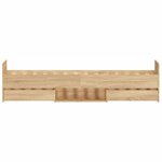 vidaXL Cadre de lit tête de lit et pied de lit chêne sonoma 90x190 cm