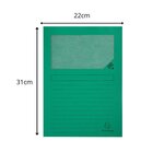 Paquet de 100 chemises à fenetre Forever - 22x31cm - Vert vif EXACOMPTA