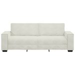 vidaXL Canapé à 3 places Crème 180 cm Velours