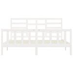 vidaXL Cadre de lit sans matelas blanc 180x200 cm bois massif