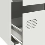 vidaXL Buffet haut blanc 68x39x101 5 cm acier